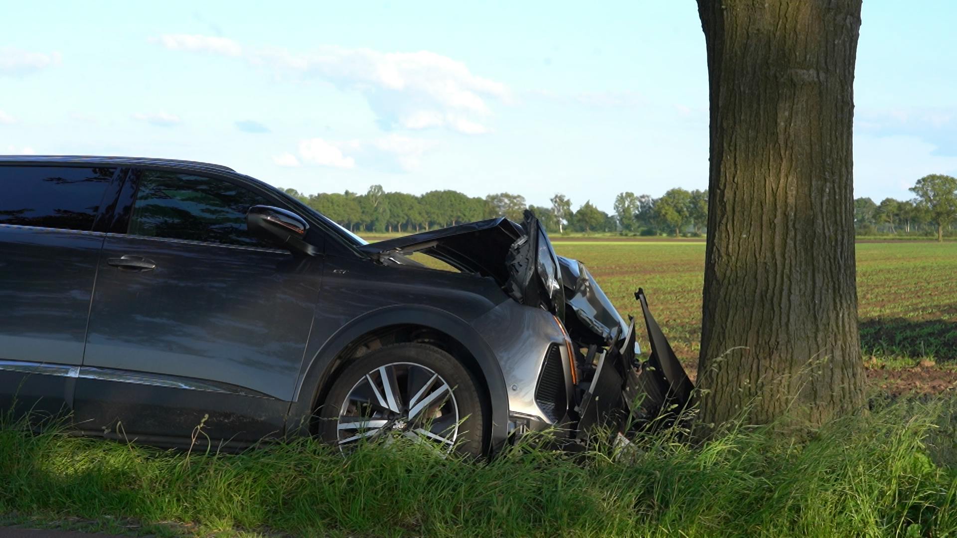 Automobilist Botst Frontaal Op Boom In Baarle-Nassau